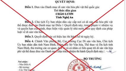 Cảnh cáo đối tượng đăng tin sai "cháo lươn là di sản phi vật thể quốc gia"