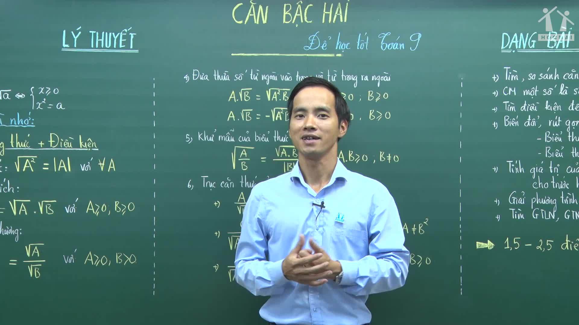 Khái quát kiến thức và các dạng bài căn bậc hai trong Toán 9