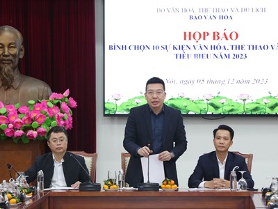 Bình chọn 10 sự kiện Văn hoá, Thể thao và Du lịch tiêu biểu năm 2023